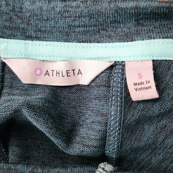 Athleta Give It Your All Small Dress Long Sleeve Drawstring Teal Pockets - Picture 7 of 13